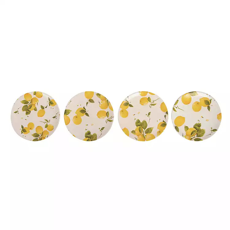 Lemon Ceramic Appetizer Plates, Set of 4 | Kirkland's Home
