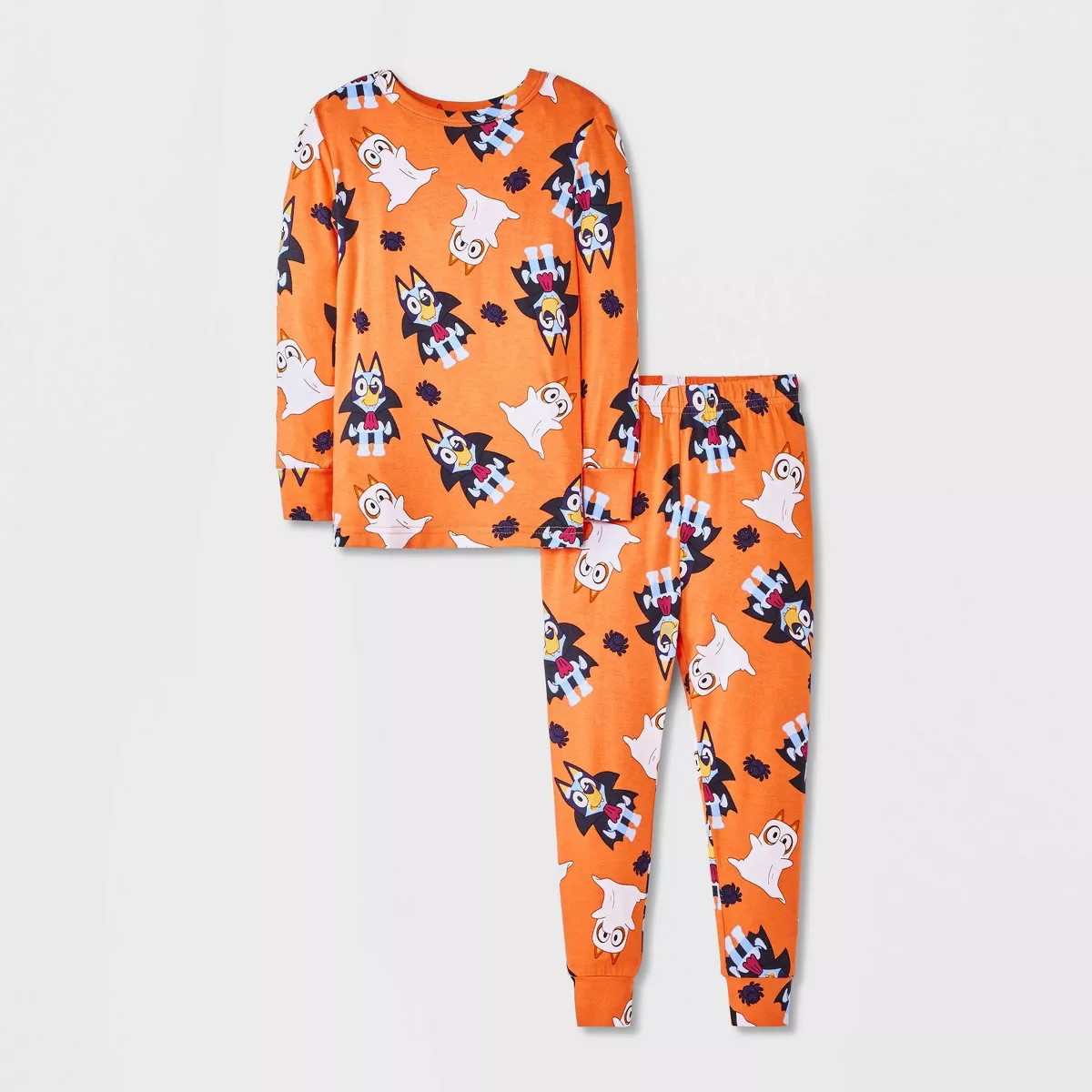 Toddler Boys' 2pc Bluey Long Sleeve Halloween Viscose Snug Fit Pajama Set - Orange | Target