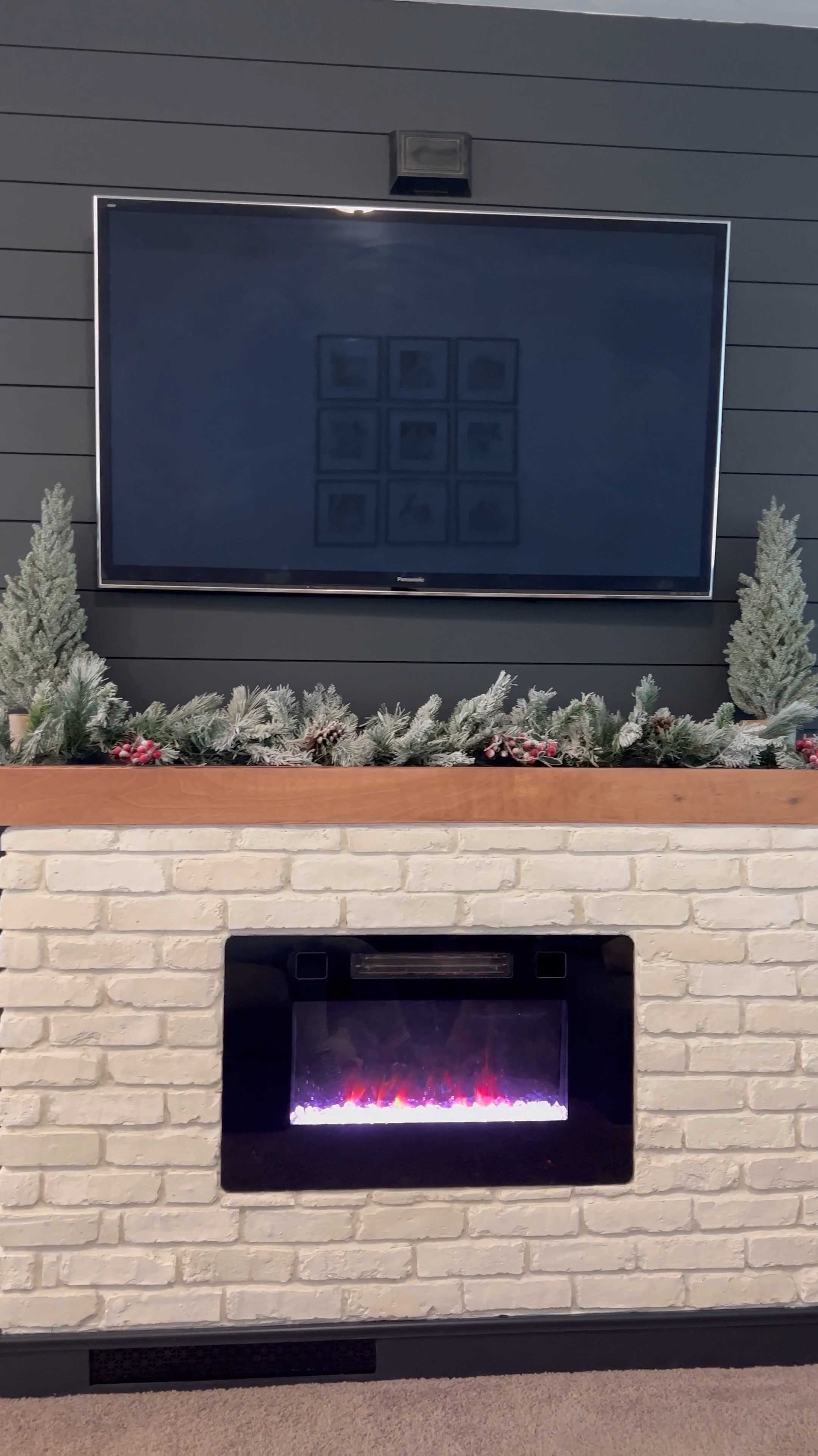 DIY Brick Fireplace!! All steps listed in my blog. To build everything pictured here, plus the black shiplap was about $1500. But it was SO easy!! I would totally do it again! #LTKDIY

#LTKhome #LTKVideo