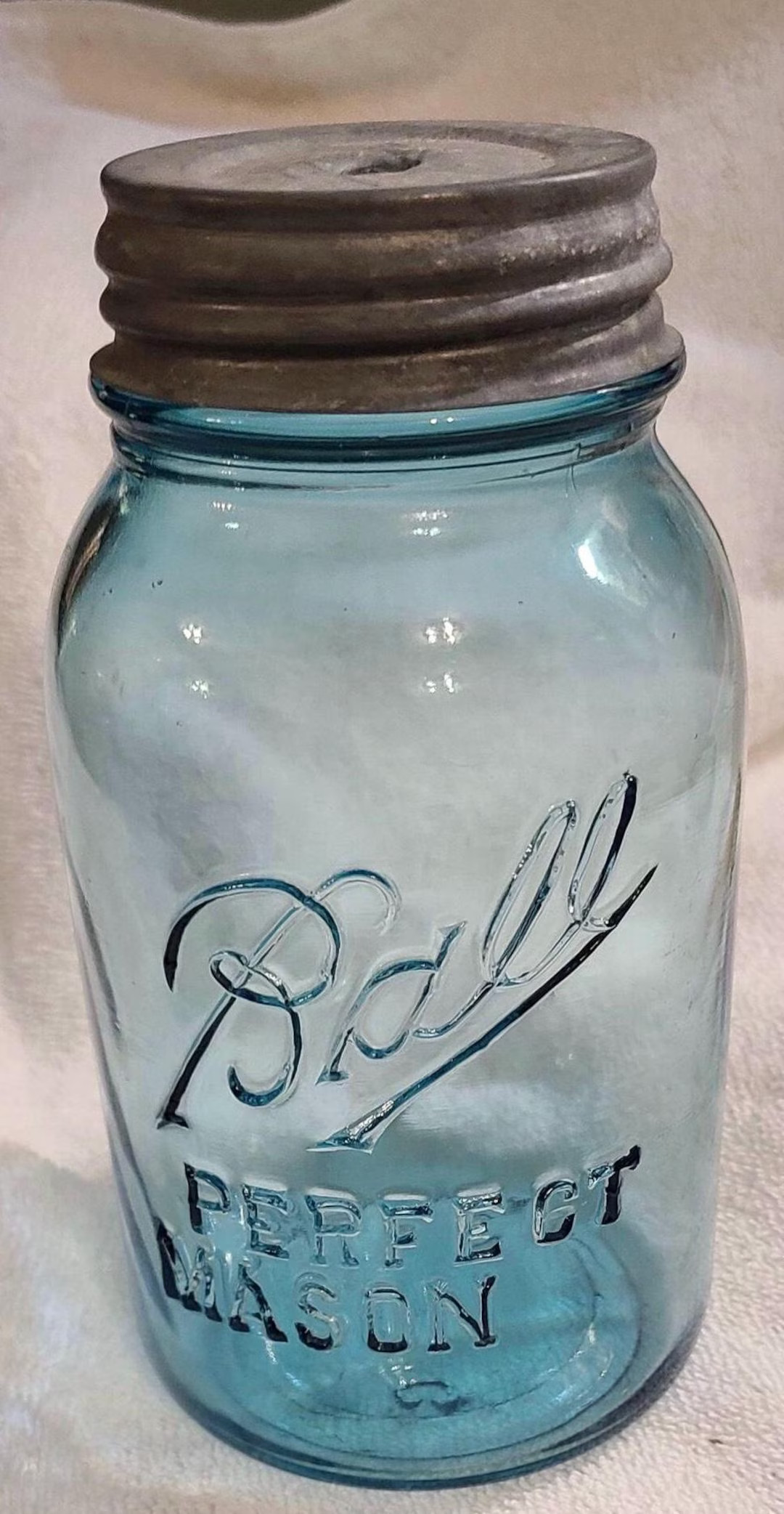 Rare Vintage Blue Ball Quart Canning Jar With Offset Lettering - Etsy | Etsy (US)