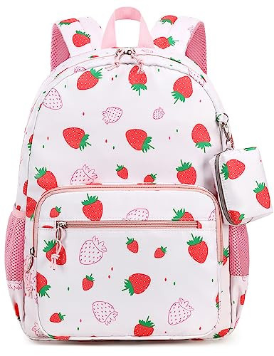 mygreen Backpacks for Girls Strawberry School Bags Kids School Bags Backpack with Coin Bag for Age 3+ Pink | Amazon (US)