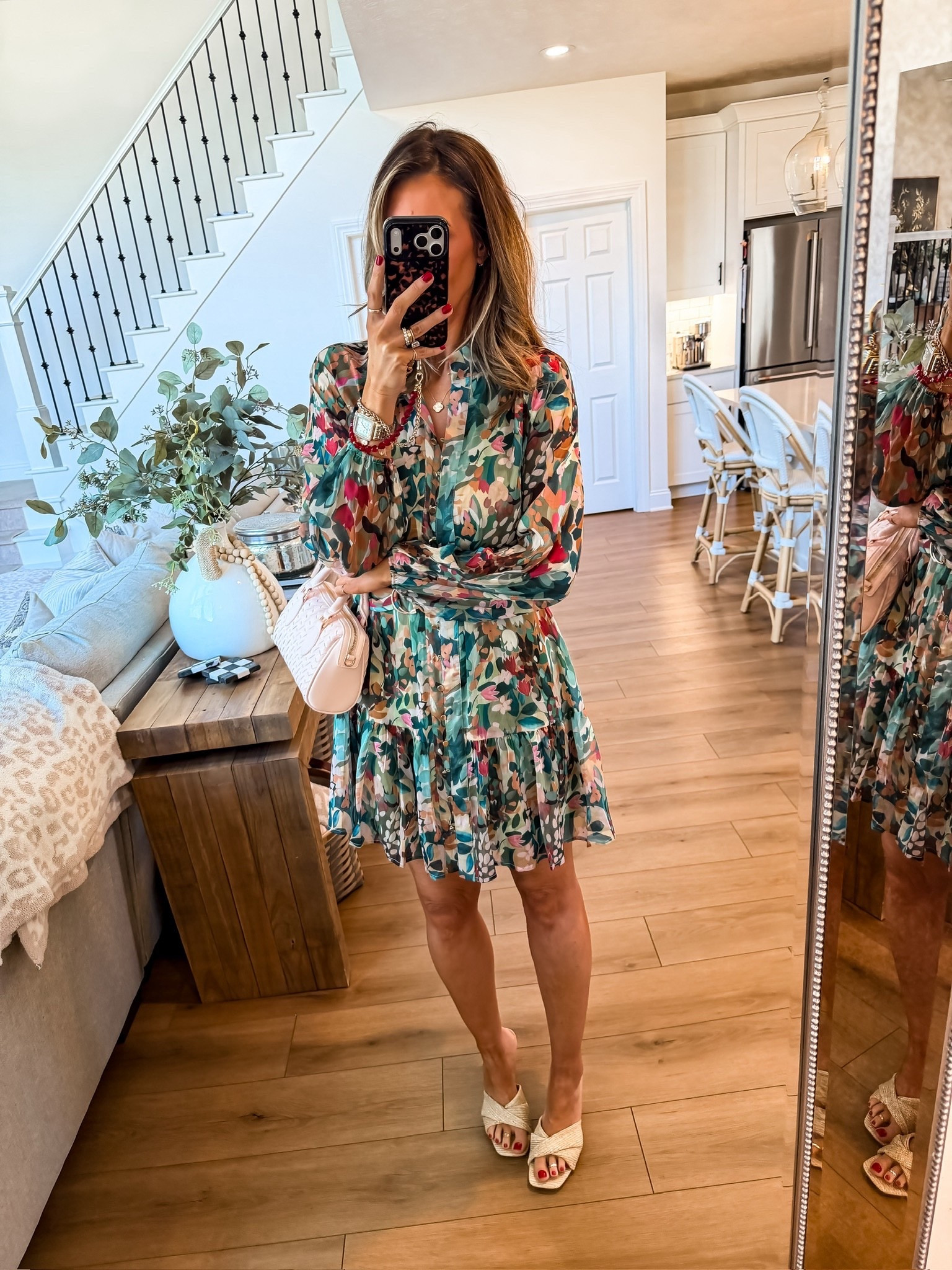 Such a fun little dress moment 💚 I love how easy this one is to throw on but still feels styled… the print, the movement, everything

Perfect for brunch, showers, or any spring plans when you want to feel cute without overthinking it

spring dress outfit, floral mini dress, brunch outfit ideas, baby shower outfit, lightweight spring dress, easy everyday outfit, feminine style, date night look, themominstyle 

#LTKSeasonal #LTKOver40 #LTKootd