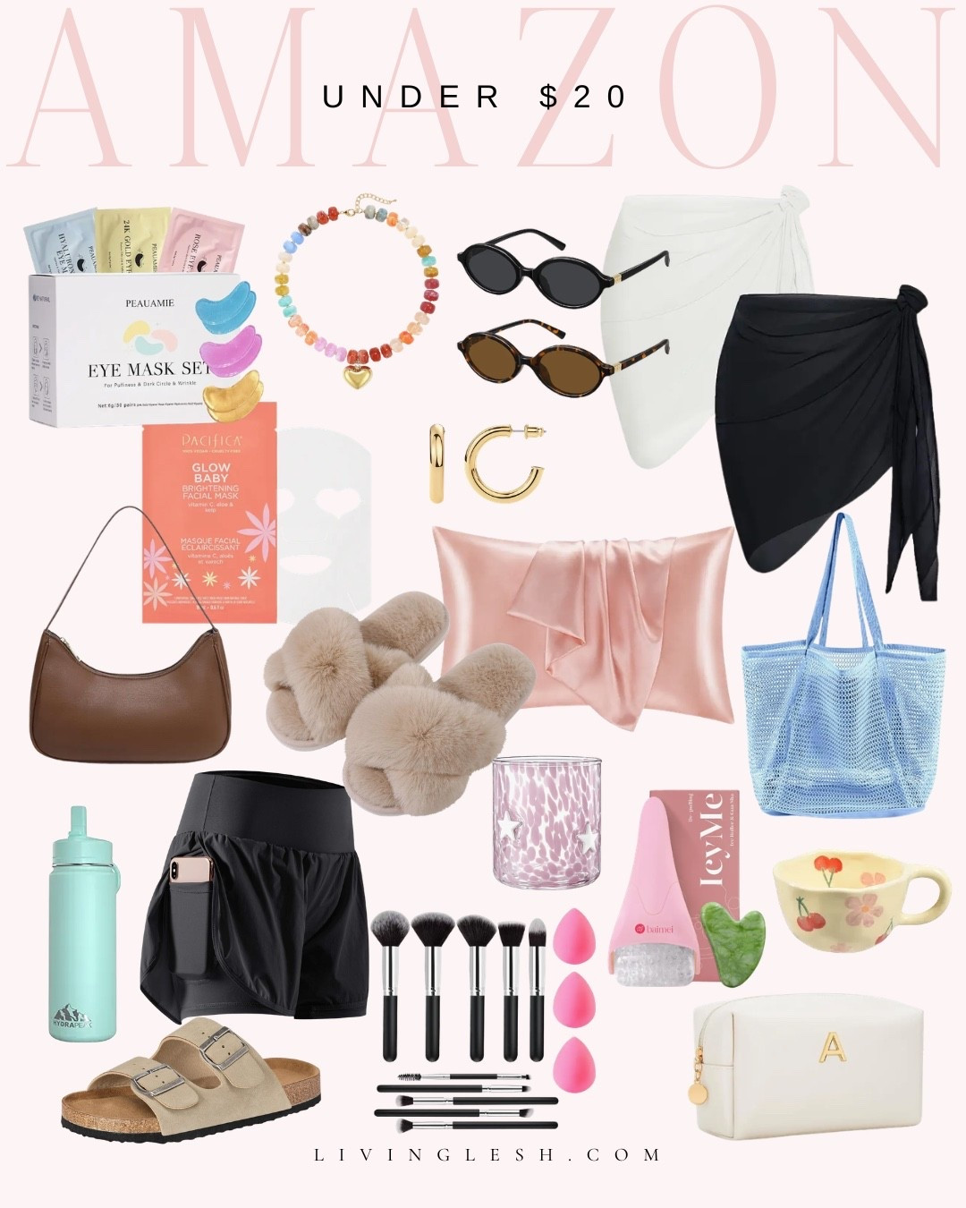 Amazon finds | Amazon under 20 | Gifts under 20 | Gifts for her | Beauty finds | Beauty under 20 | Affordable gifts | Affordable gift ideas | Beauty gifts | Purse | Beach bag | Sandals | Sunglasses | Coffee mug | Icon glass

#LTKdayinmylife #LTKselfcare #LTKBeauty