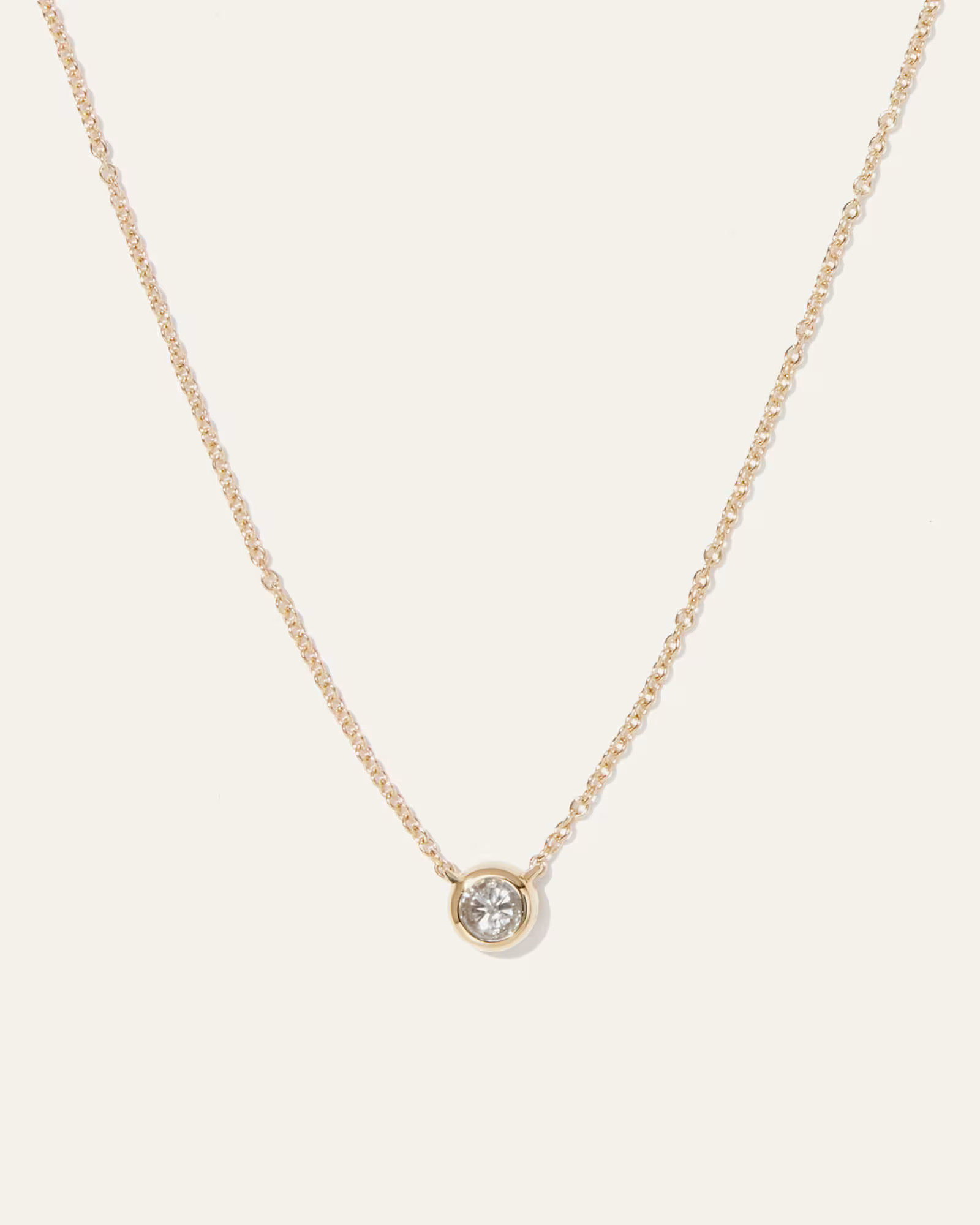 14K Gold Diamond Bezel Necklace | Quince