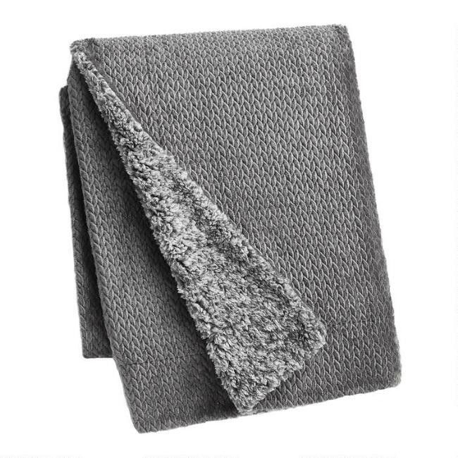 Soft Sherpa Throw Blanket | World Market
