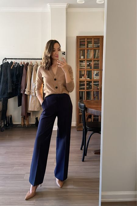 Beautiful quality elevated everyday staples or workwear for the office 
Boden cashmere cardigan xs
Wide leg trousers 2 petite  

#LTKworkwear #LTKstyletip