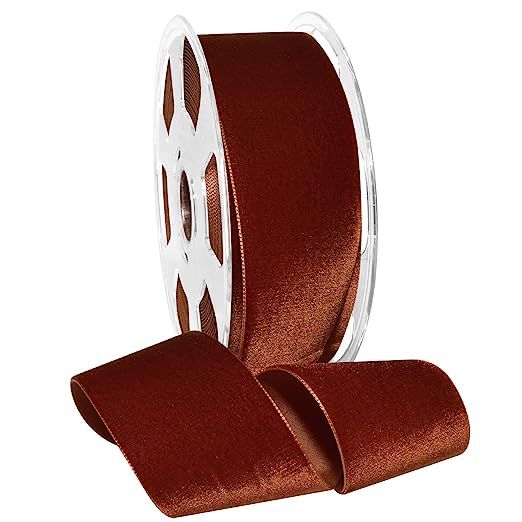 Morex Ribbon Nylon, 2 inches by 11 Yards, Rust, Item 01250/10-415 Nylvalour Velvet Ribbon 2" x 11... | Amazon (US)