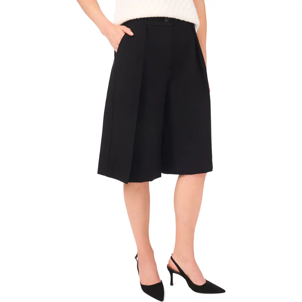 Halogen® Pleated Culottes in Rich Black at Nordstrom Rack, Size 10 | Nordstrom Rack