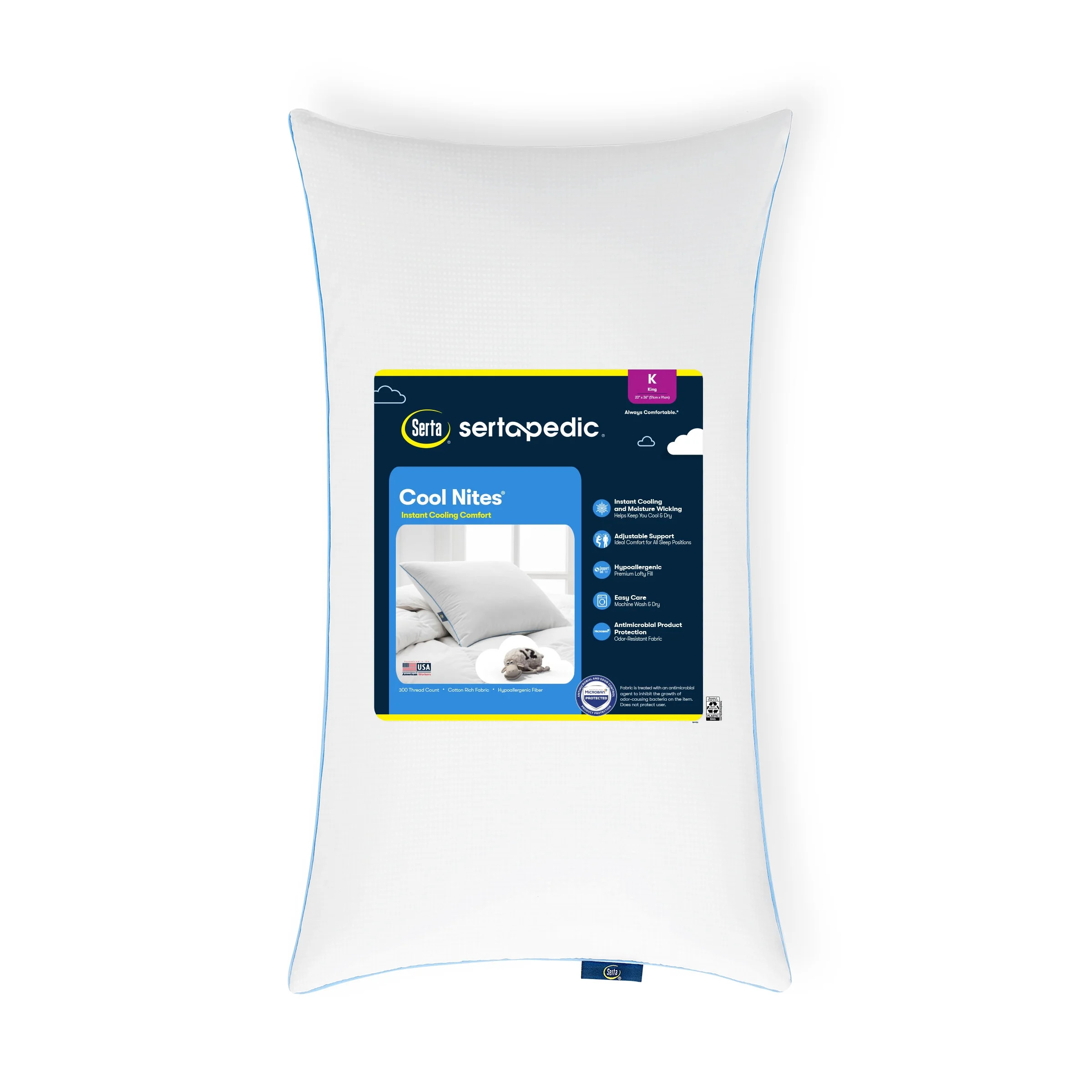 Sertapedic Cool Nites Pillow, King Size | Walmart (US)