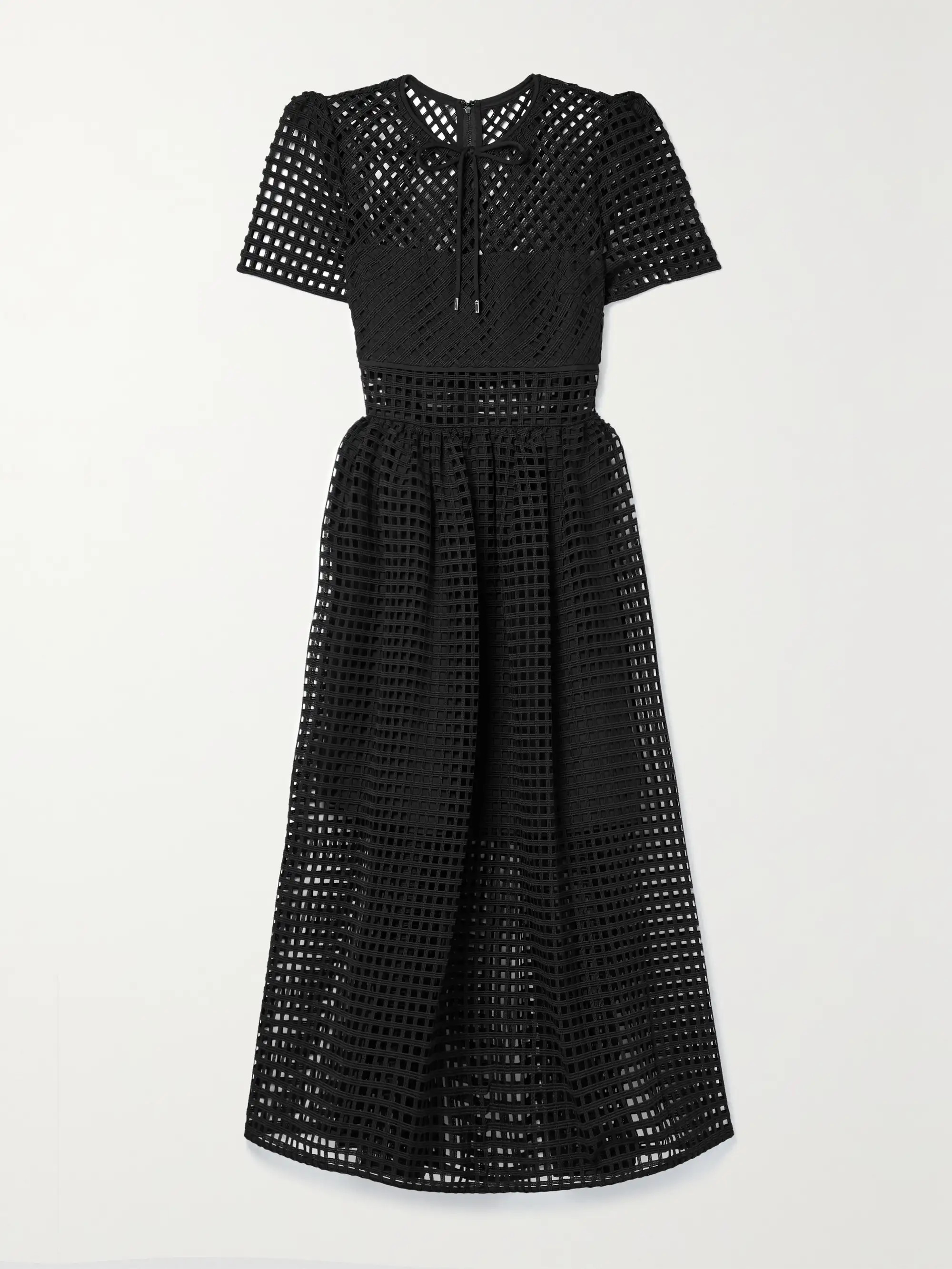 Bow-embellished crocheted midi dress | NET-A-PORTER (US)