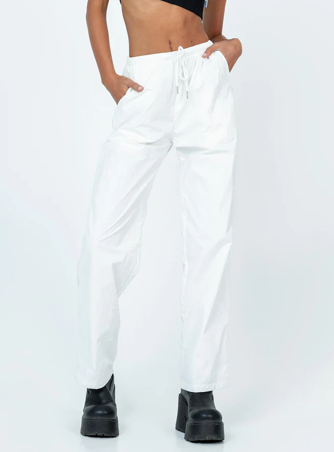 Darlington Parachute Pants White | Princess Polly US