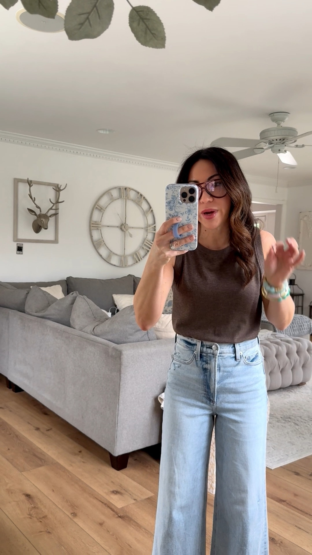 Tank small code SWEATER10C. Jeans 26 code SPRING20. Jewelry code HOUSEOFLEO20. Sandals tts 

#LTKSaleAlert #LTKOver40 #LTKPetite