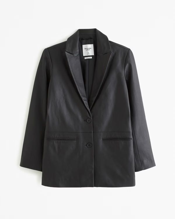 Women's Genuine Leather Blazer | Women's Coats & Jackets | Abercrombie.com | Abercrombie & Fitch (US)