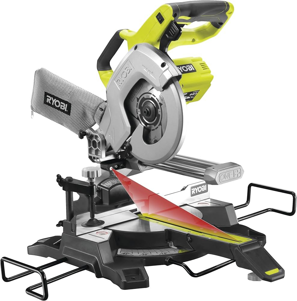 Ryobi R18MS216-0 One+ Cordless Mitre Saw, 18 V, Hyper Green | Amazon (UK)