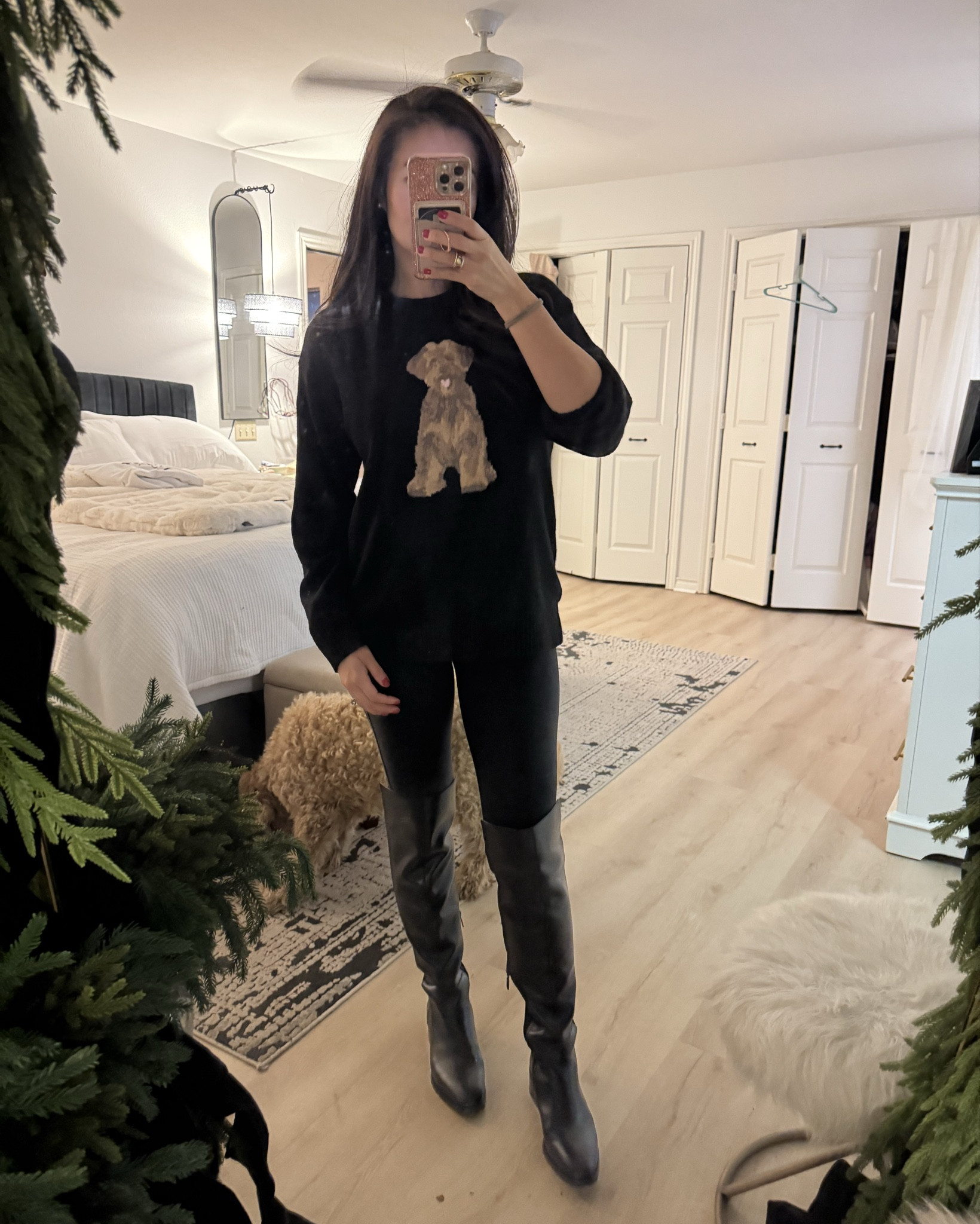 Doodle sweater. Wearing size small. Also love these waterproof over the knee boots!!!

#LTKHoliday #LTKootd