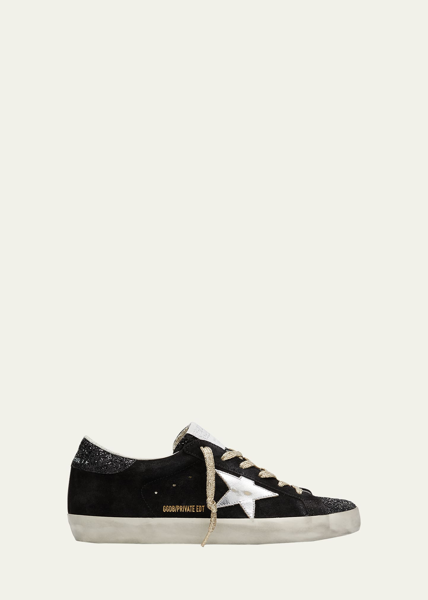 Golden Goose Super Star Glitter Faux-Leather Low-Top Sneakers | Bergdorf Goodman