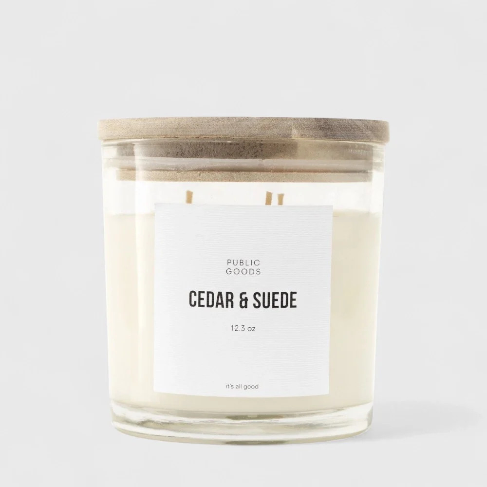 Cedar & Suede Soy Candle | Public Goods