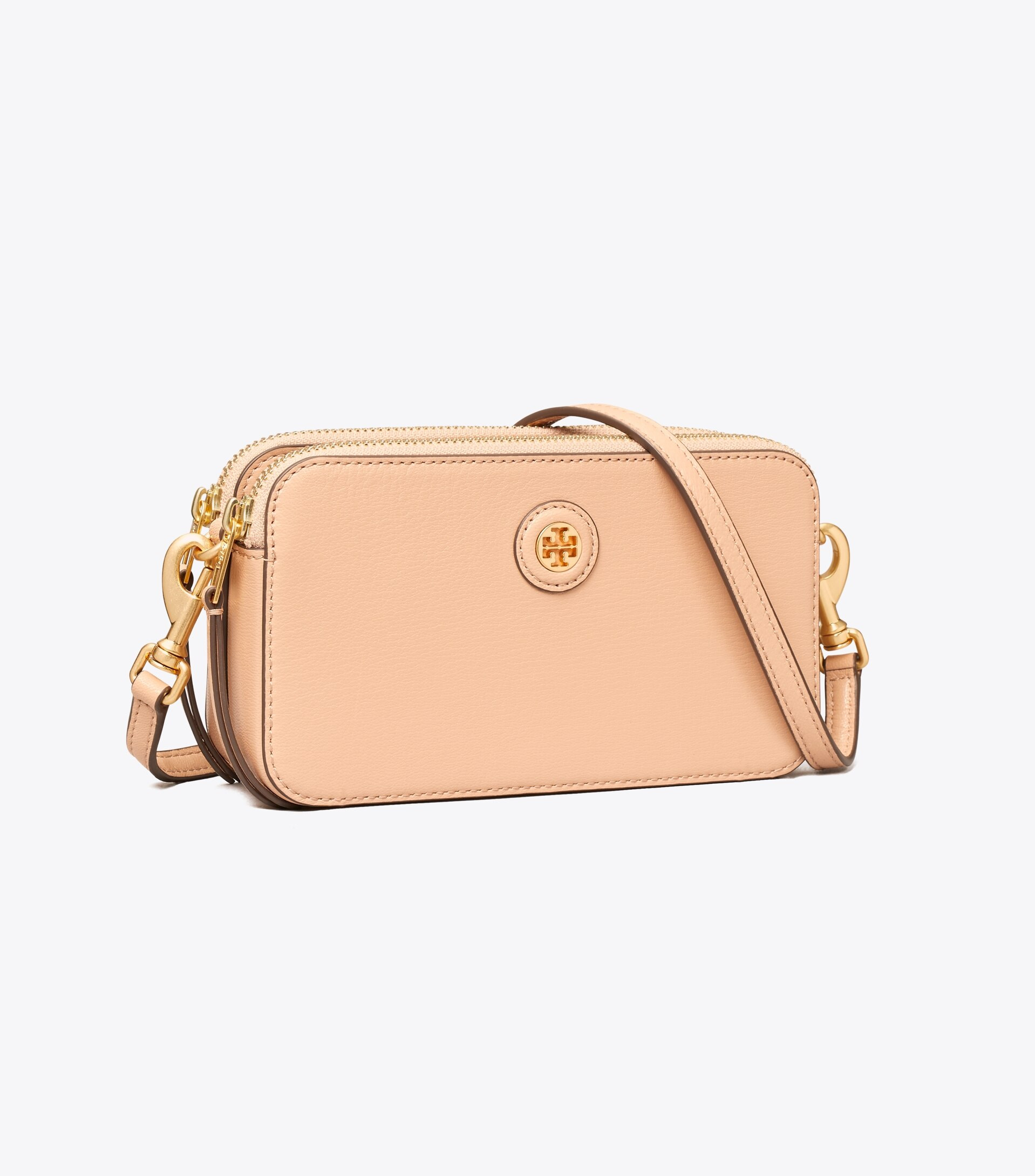 Leather Double-Zip Mini Bag | Tory Burch (US)