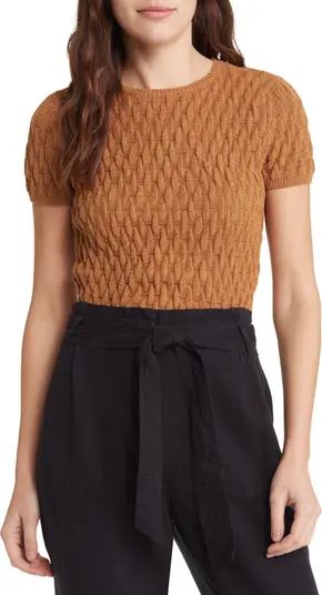 Treasure & Bond Short Sleeve Cotton Blend Sweater | Nordstrom | Nordstrom