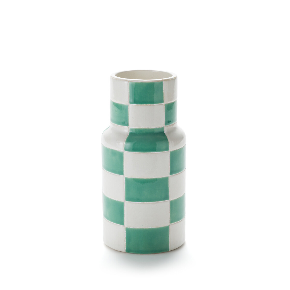 Sekmo Checked 23cm High Earthenware Vase | La Redoute (UK)