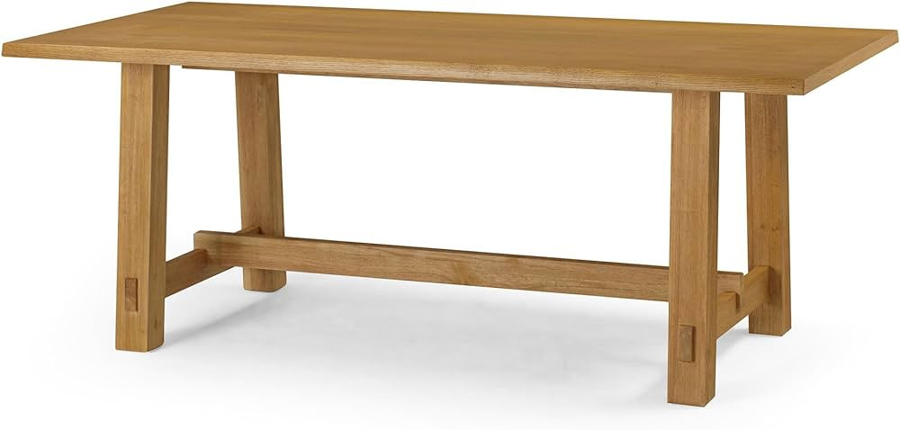 Maven Lane Yves Rectangular Wooden Dining Table in Weathered Natural Finish | Amazon (US)