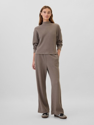 Waffle-Knit Wide-Leg Pull-On Pants | Gap Factory