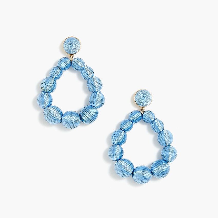 Round thread-wrapped statement earrings | J.Crew Factory