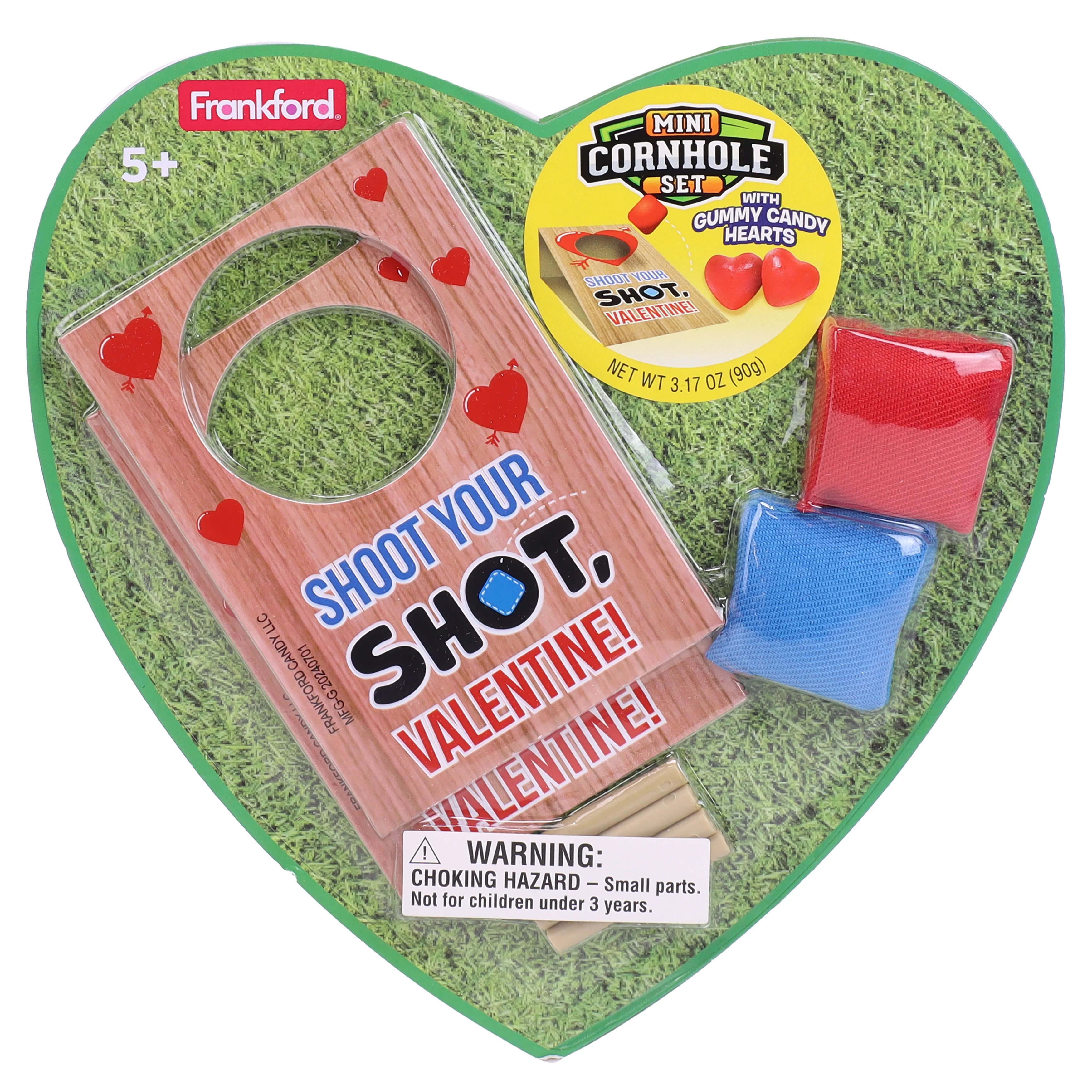 Frankford Corn Hole Valentine's Heart Box with Gummy Hearts 3.17oz | Walmart (US)