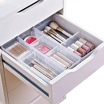 Chris.W Desk Drawer Organizer Tray with Adjustable Dividers, Multi-Drawers for Makeups, Utensil, ... | Amazon (US)