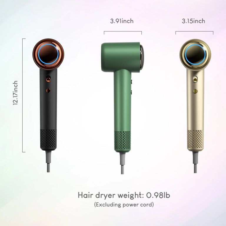 Tideway Official Shop | Tideway H11 Aura High-Speed Hair Dryer with Diffuser | Gold | 110,000 RPM... | Walmart (US)