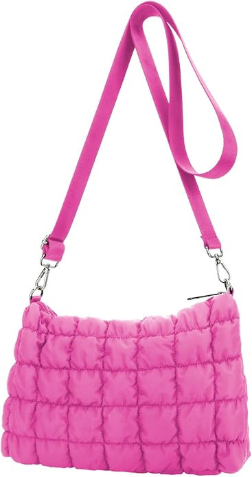 E-Tree Quilted Crossbody Bags for Women Men, Puffer Handbag Purse with Shoulder Strap | Amazon (US)