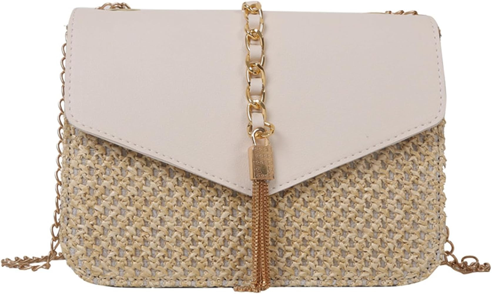 CALLPIONEER Women's Shoulder Handbags, Beach Straw Bag Small Crossbody Bag Cute Wicker Purses Wov... | Amazon (US)