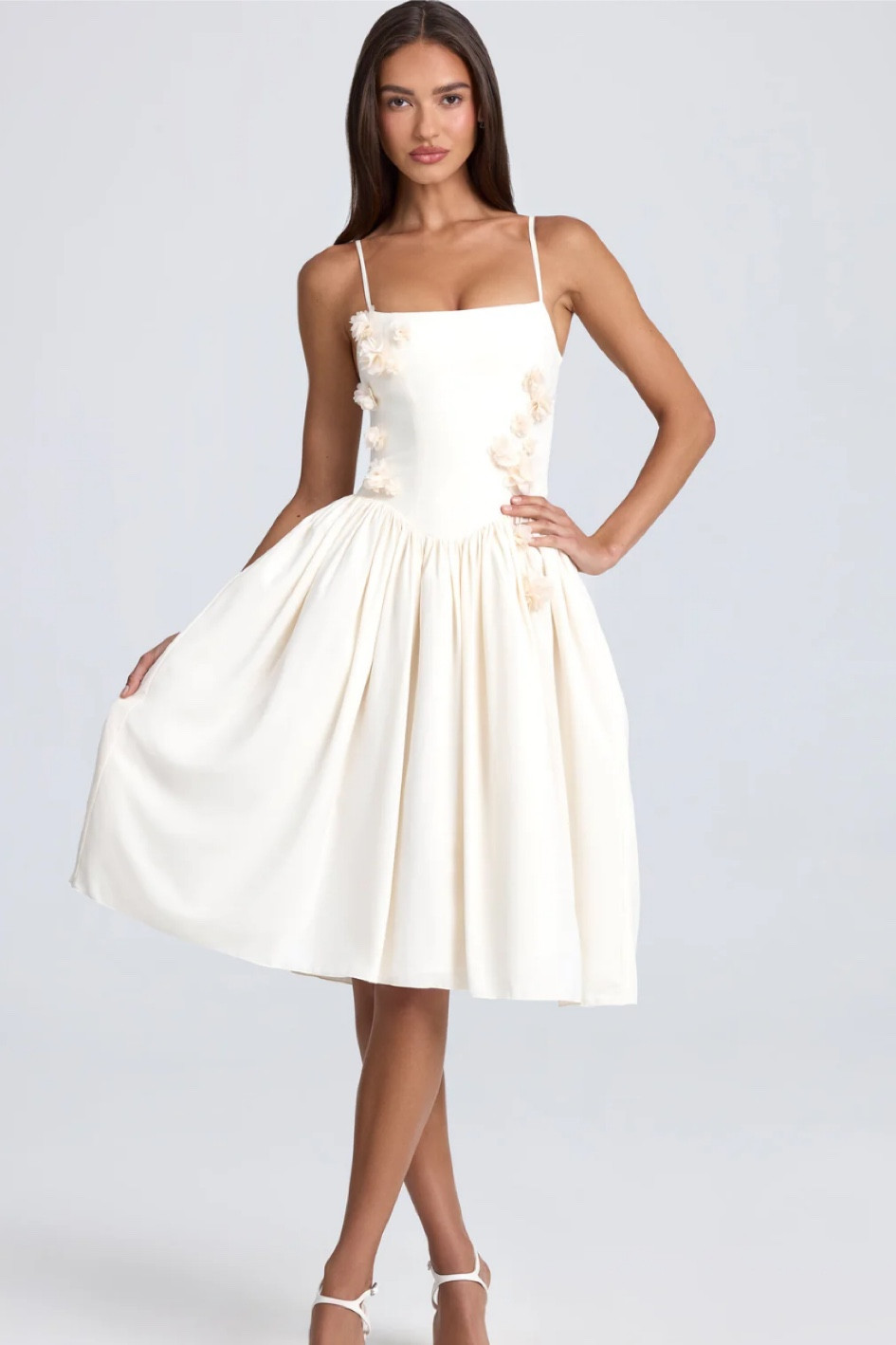 white dress with flowers 
- perfect dress for events - garden party - polo party - derby dress 

#LTKSaleAlert #LTKSeasonal #LTKParties