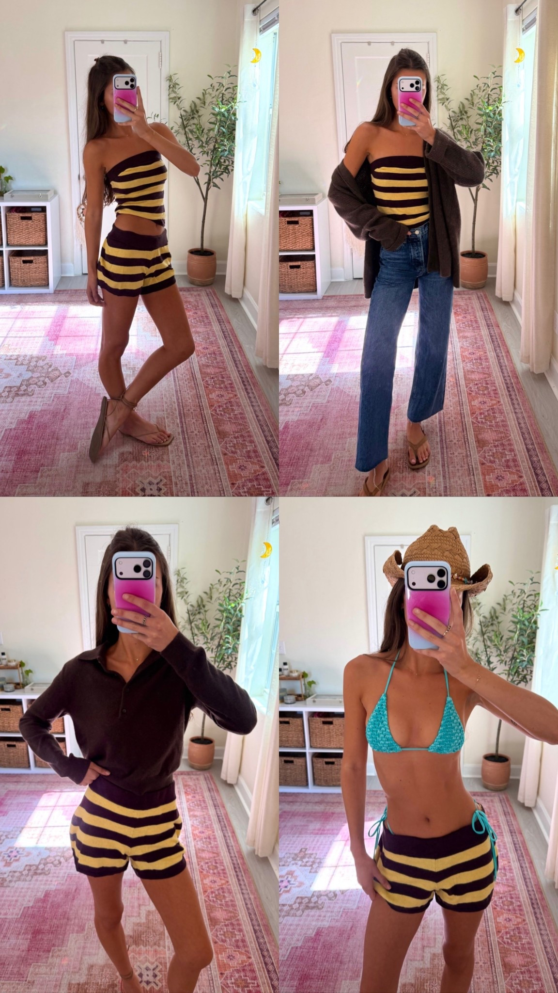One set four ways!!! Wearing an xs in the striped set from Free People🌼The perfect set for spring / spring break 

#LTKootd #LTKSeasonal #LTKTravel