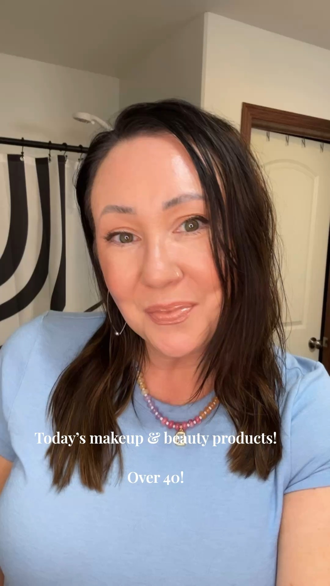 Natural lip liner
Moon lip gloss
Bare reveal lipstick
Light medium neutral foundation
Light neutral concealer
02 tinted sunscreen moisturizer 
Fair/light liquid bronzer
Sparkling rose multi stick
Maybelline highlighter available in a liquid form now 
All butta’d up bronzer as my eyeshadow
Dark brown eyebrow gel 
Ash brown eyebrow pencil
Espresso eyeliner 
Latte brown mascara 

Hair oil, hair spray, and favorite hair mask linked!

#LTKmomlife #LTKBeauty #LTKOver40