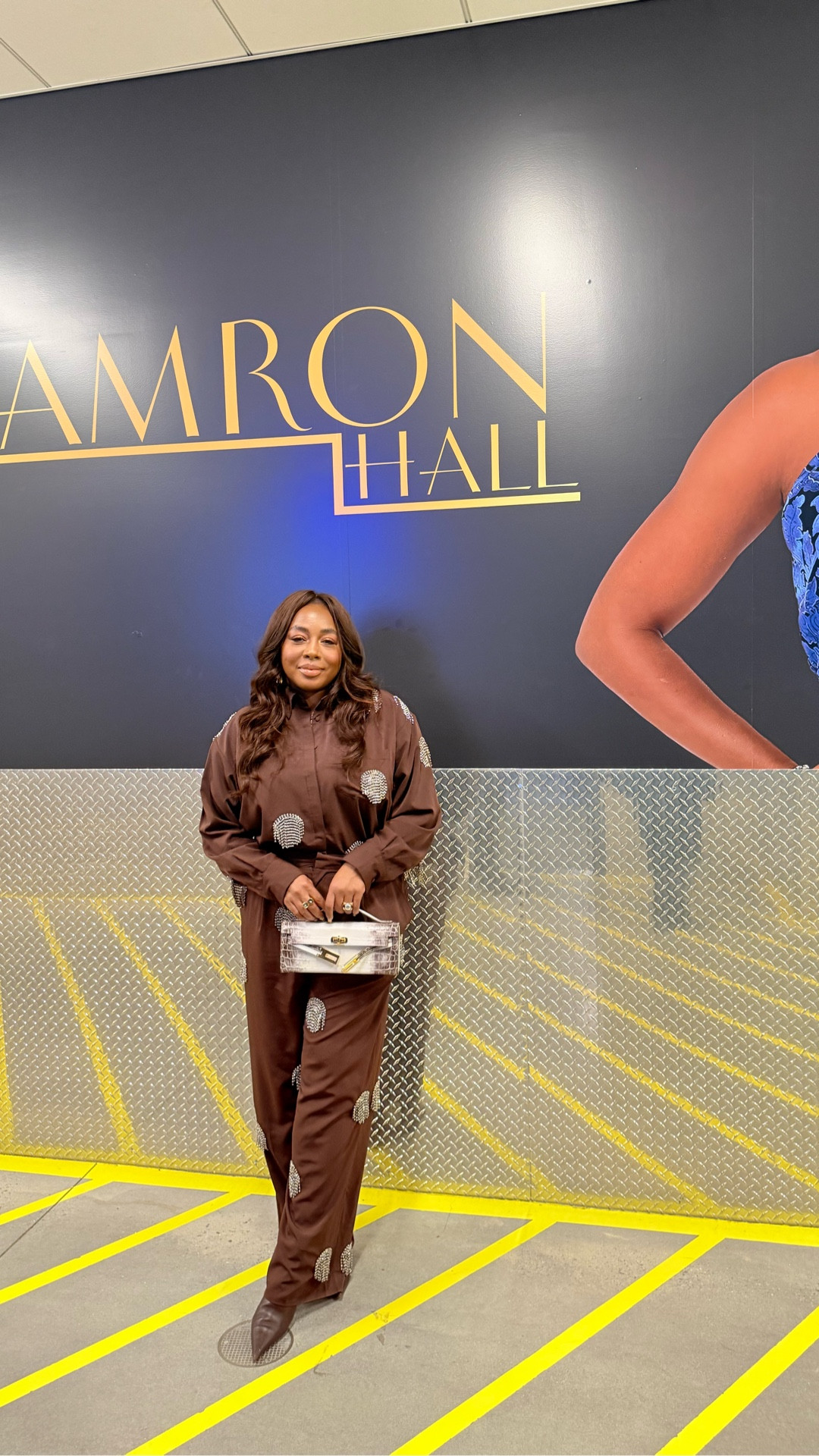 This set does everything. Wore this to the Tamron Hall show where audience members are asked to come business chic, and I loved how this delivered polish without feeling stiff or overly corporate. The chocolate tone feels rich, the relaxed tailoring keeps it comfortable, and the subtle embellishment adds just enough personality to make it feel styled. It’s grown, effortless, and proof that business chic doesn’t have to mean boring.

Style tip
Tonal dressing makes relaxed sets feel instantly elevated. Keep shoes and accessories within the same color family and let texture do the heavy lifting.