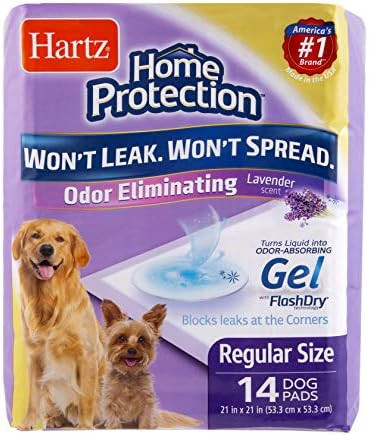 Hartz Home Protection Odor Eliminating Scented Dog Pads, Super Absorbent & Won’t Leak, Lavender... | Amazon (US)