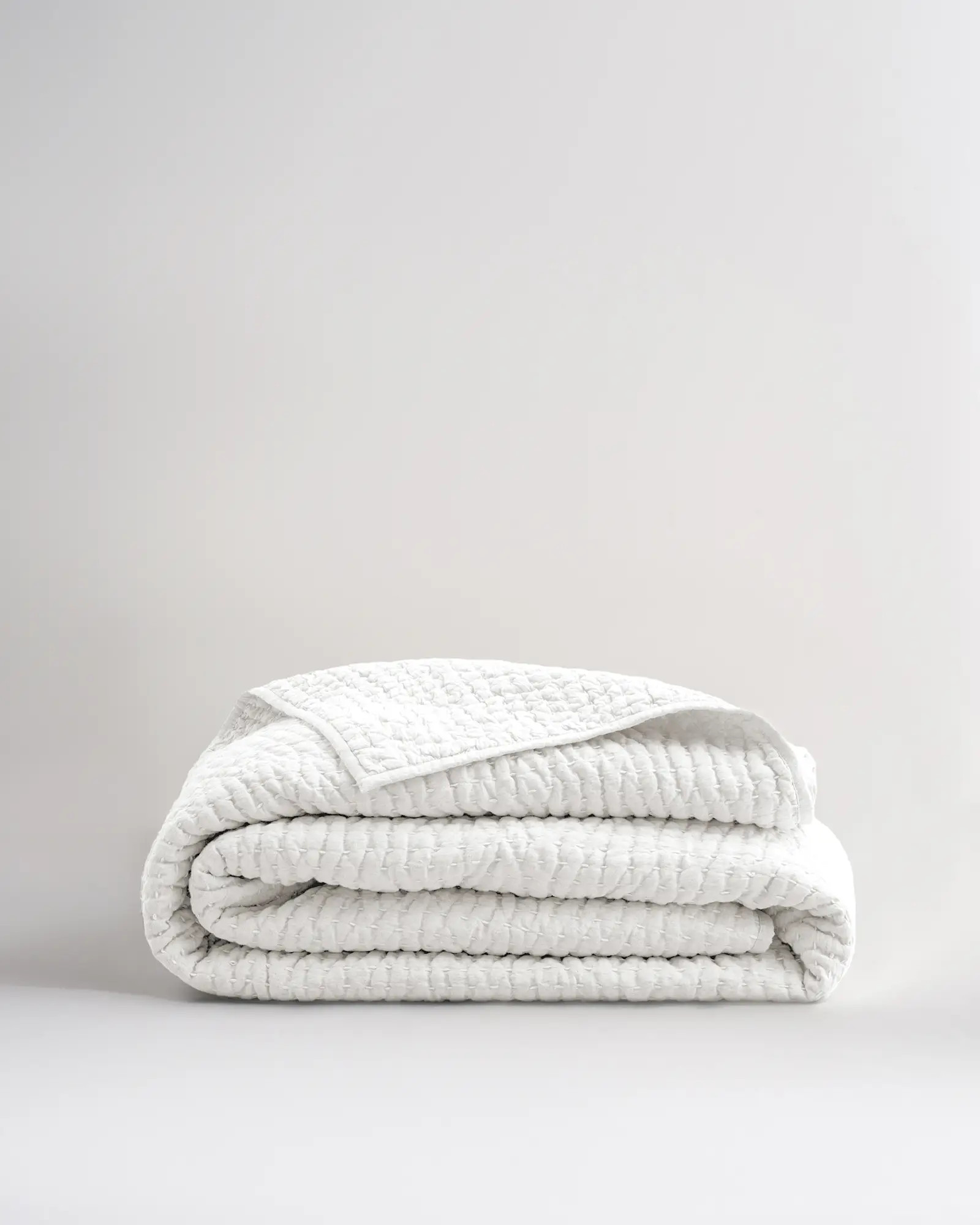 European Linen Cotton Stitch Quilt | Quince