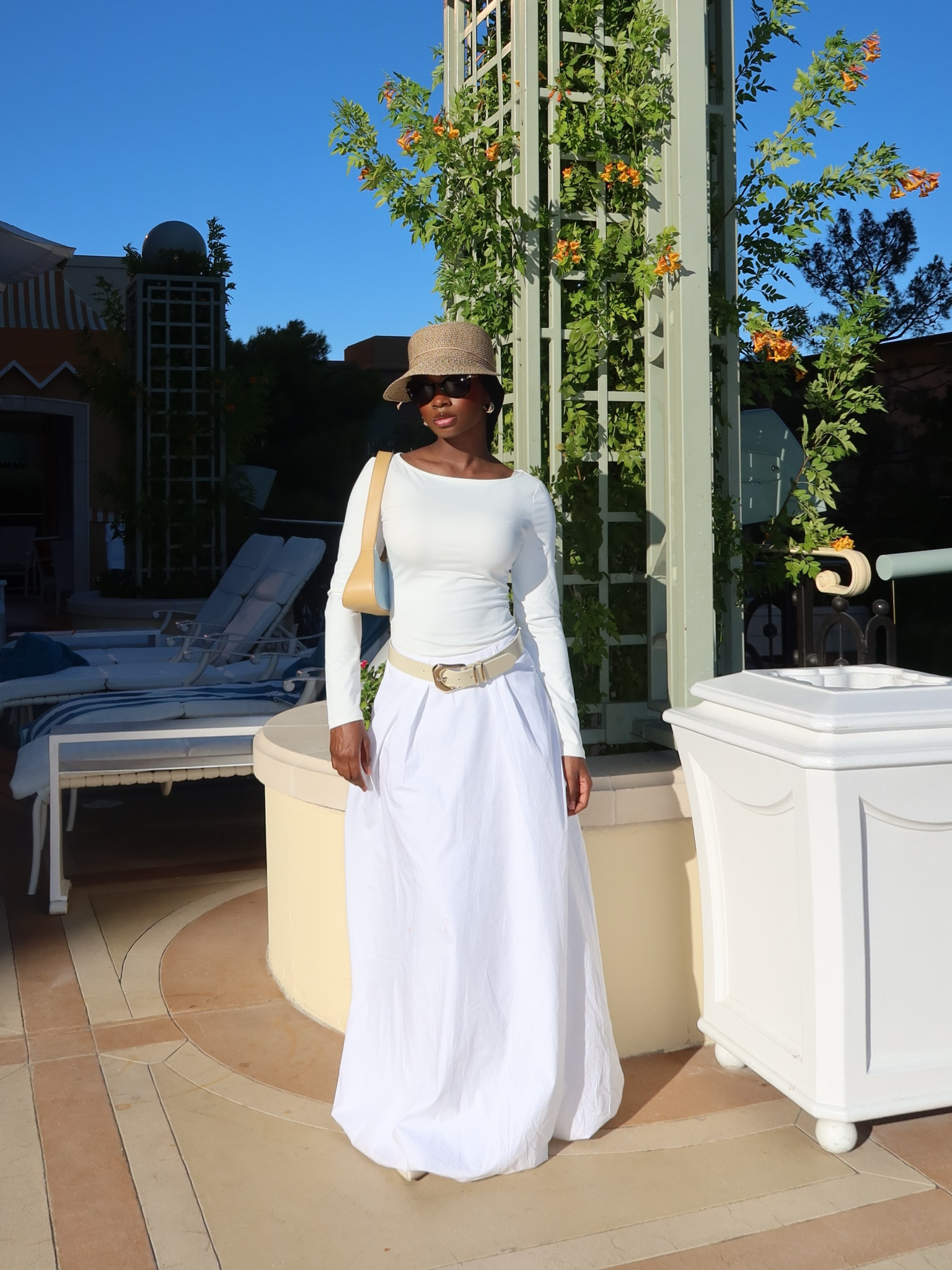 Summer / holiday / vacation OOTD . Perfect & airy outfit for Poolside / beach location . Couldn’t find the bag so I linked similar   

#LTKFindsUnder100 #LTKHoliday #LTKSeasonal