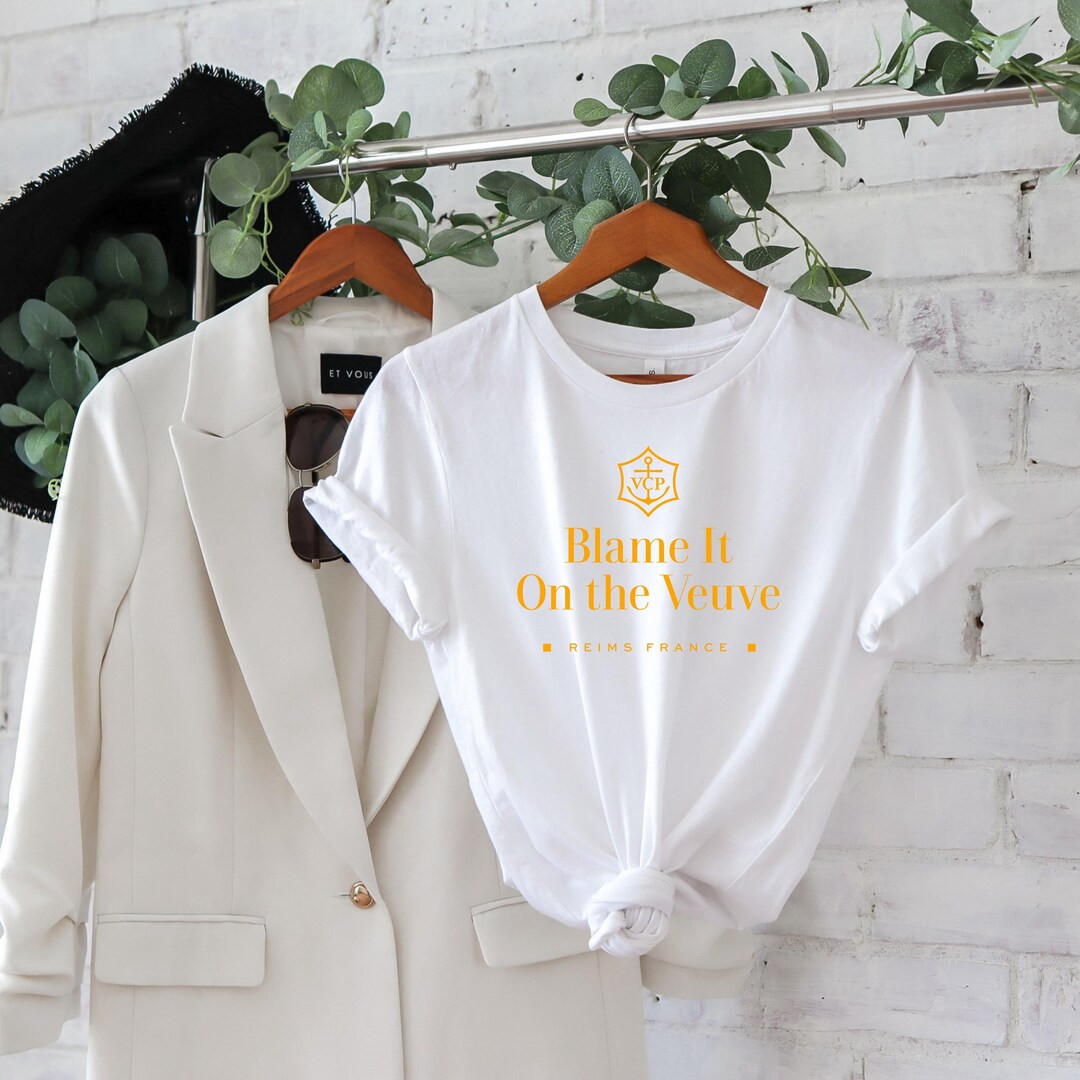 Blame It on the VEUVE White Tee - Etsy | Etsy (US)