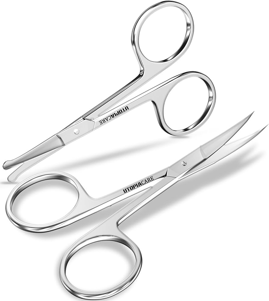 Utopia Care Eyebrow Scissors, Professional Stainless Steel Small Shears for Men and Women, Nose H... | Amazon (US)
