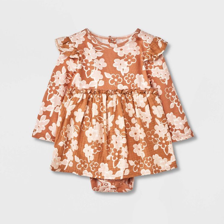 Grayson Collective Baby Girls' Ribbed Long Sleeve Dress | Target