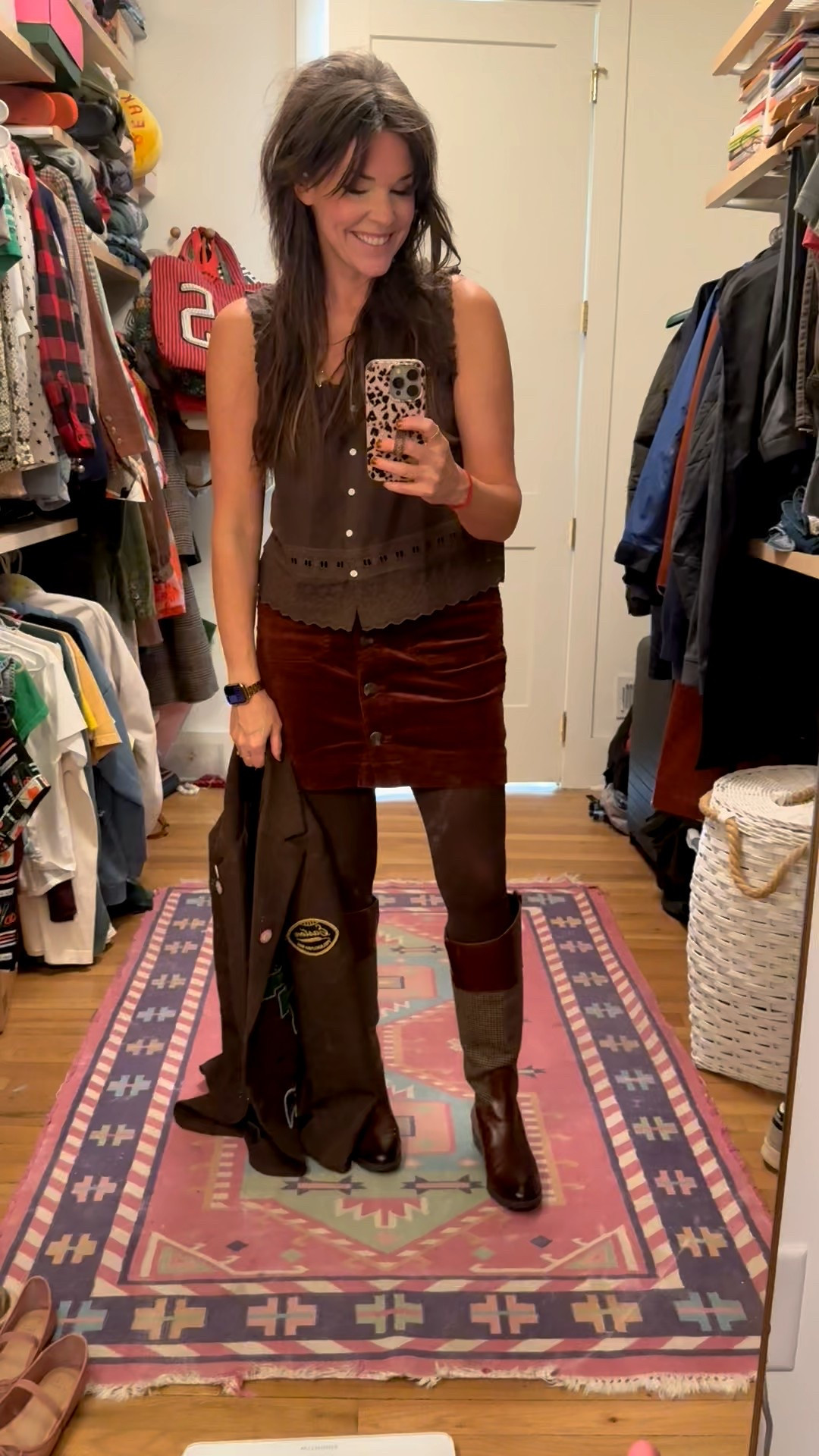 Chocolate brown from head to toe! Love this color so much.✨ This top is so cute, and works well under jackets or blazers!✨

#LTKShoeCrush #LTKSeasonal #LTKFindsUnder100