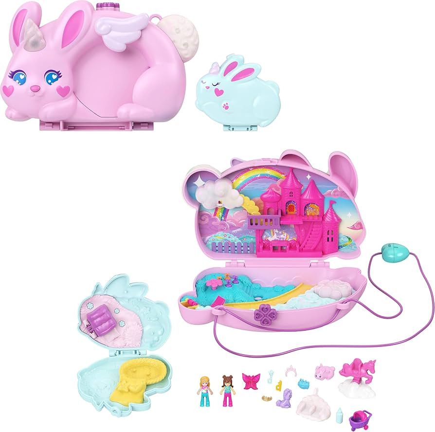 Polly Pocket Wearable Travel Toy with 2 Micro Dolls and 12 Accessories Including Pets, 2-in-1 Bun... | Amazon (US)