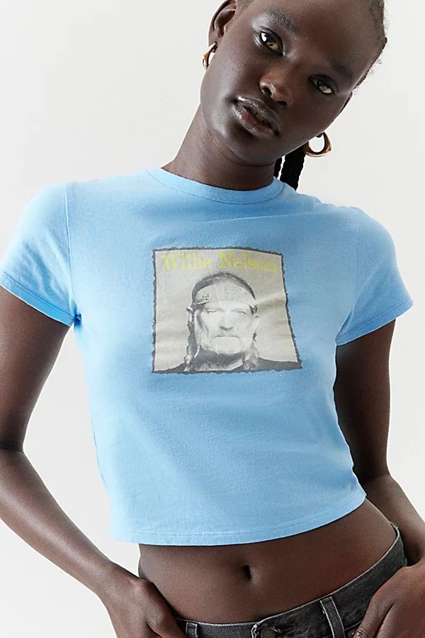 Willie Nelson Graphic Baby Tee | Urban Outfitters (US and RoW)