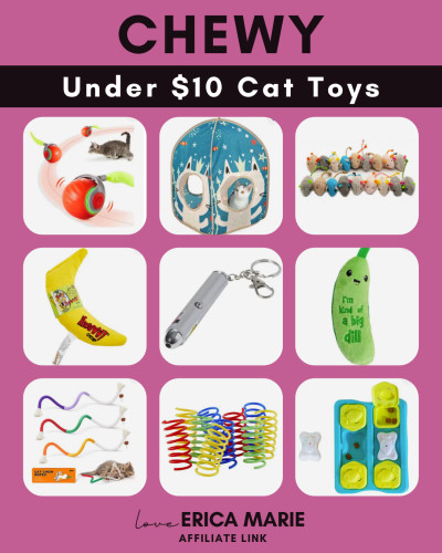 These toys are all under $10 and perfect for keeping your cat happy! From laser toys to cute mice, there are so many fun ways to treat your pet. chewy, cat toys, stuffed toys 

 #LTKSaleAlert
