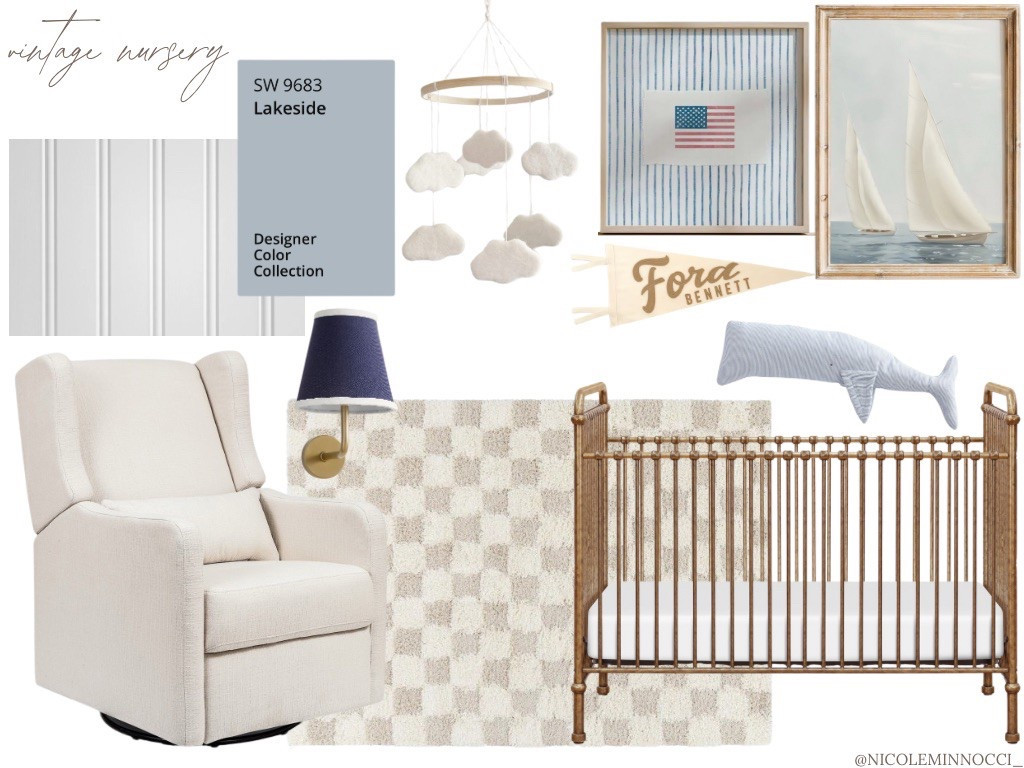 Vintage style nursery with nautical/coastal touches. 

#LTKBaby #LTKHome #LTKBump