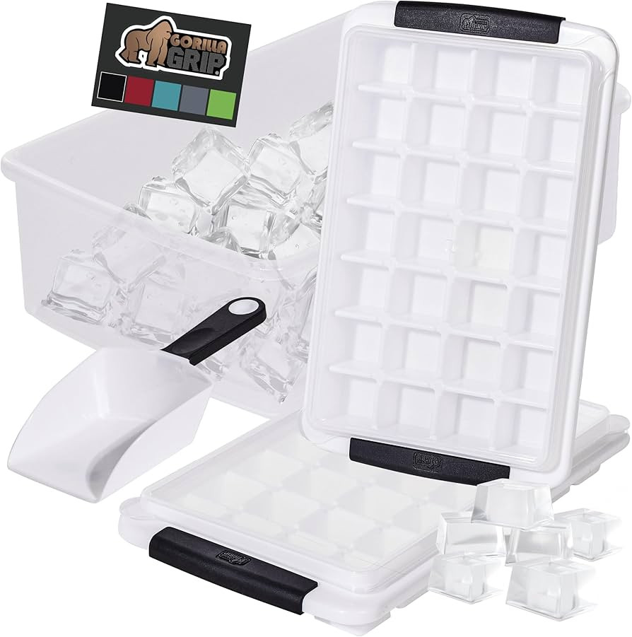 GORILLA GRIP BPA-Free Easy Release Ice Cube Tray for Freezer, Make Lots of Ice, 56 Cubes Total, K... | Amazon (US)