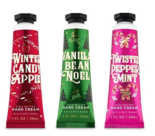 Bath and Body Works - Winter Candy Apple, Vanilla Bean Noel and Twisted Peppermint - Shea Butter Hand Cream – 3 pc- 1.0 fl oz each (2019 Holiday Edition) | Amazon (US)
