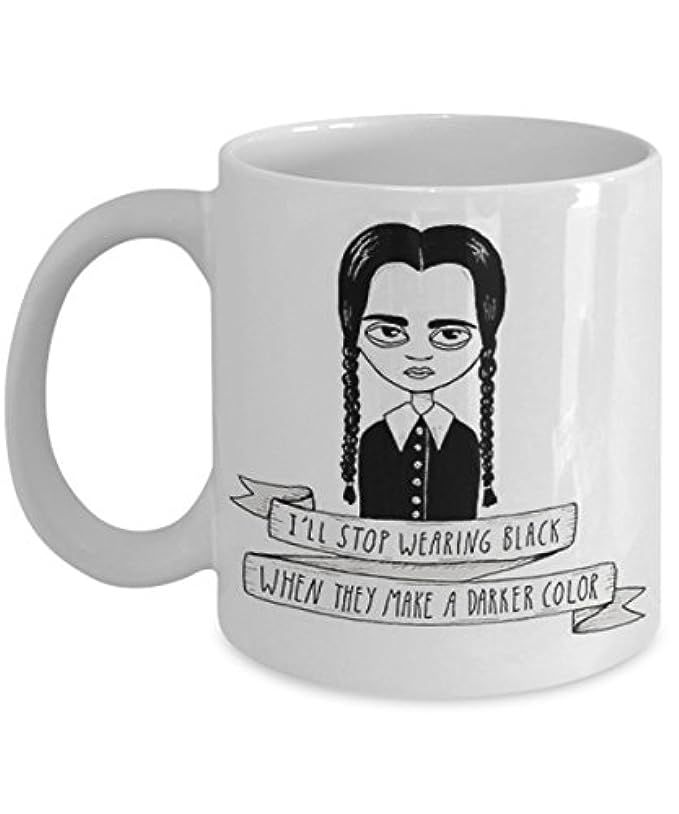 Wednesday Addams - Coffee Mug, Tea Cup, Funny, Quote, Gift Idea for Him or Her, Women and Mother, Fa | Amazon (US)